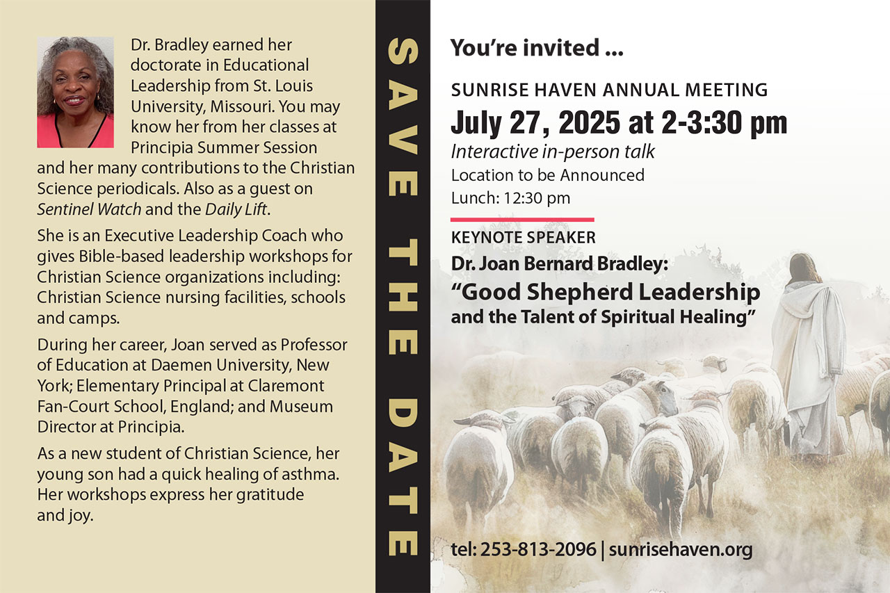 Sunrise Haven 2025 Annual Meeting Save the Date flyer