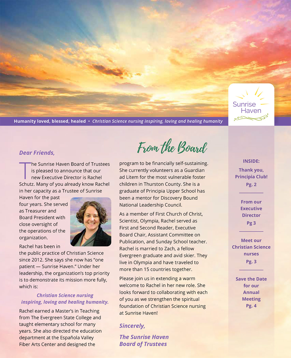 Sunrise Haven Spring 2025 Newsletter image